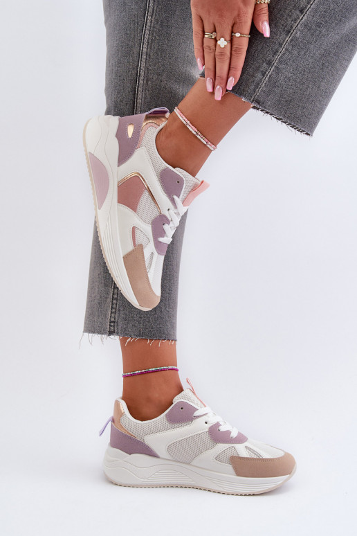 Sneakers modelio batai   su platforma Violetinės spalvos Lenivia Sneakers modelio batai   su platforma Violetinės spalvos Lenivia