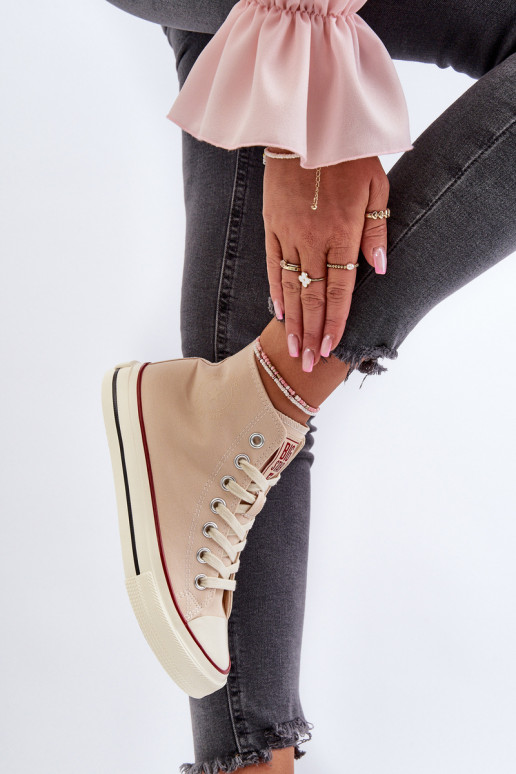 Laisvalaikio bateliai  Big Star NN274278 smėlio spalvos Laisvalaikio bateliai  Big Star NN274278 smėlio spalvos