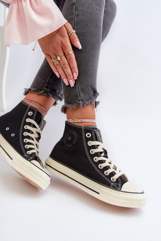 Laisvalaikio bateliai  Big Star NN274283 juodos spalvos Laisvalaikio bateliai  Big Star NN274283 juodos spalvos