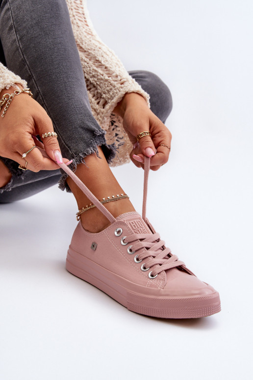 Klasikinio modelio Laisvalaikio bateliai Big Star NN274291 rožinės spalvos