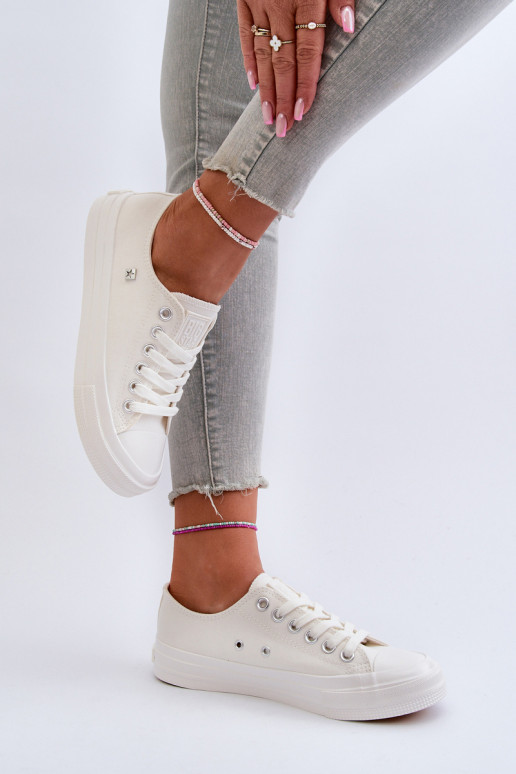 Klasikinio modelio Laisvalaikio bateliai Big Star NN274285 baltos spalvos