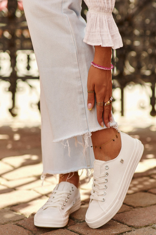 Klasikinio modelio Laisvalaikio bateliai Big Star NN274285 baltos spalvos