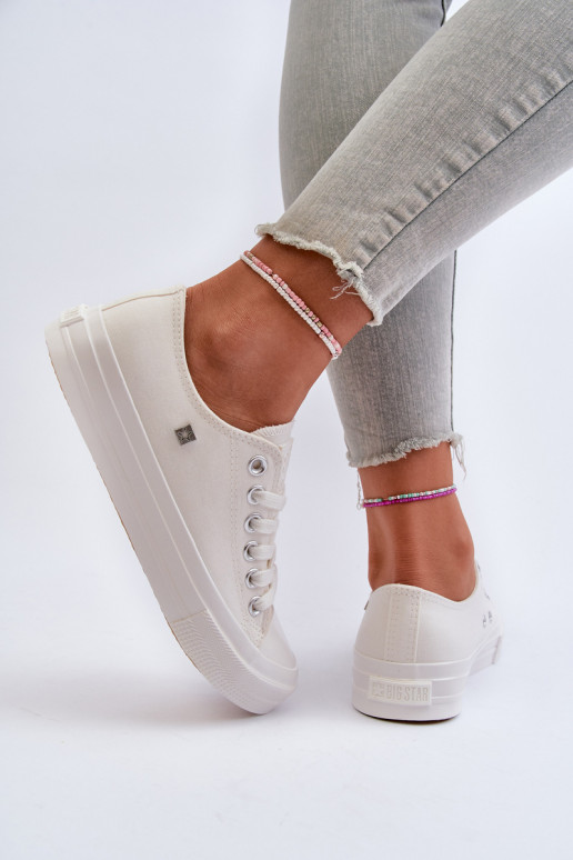 Klasikinio modelio Laisvalaikio bateliai Big Star NN274285 baltos spalvos