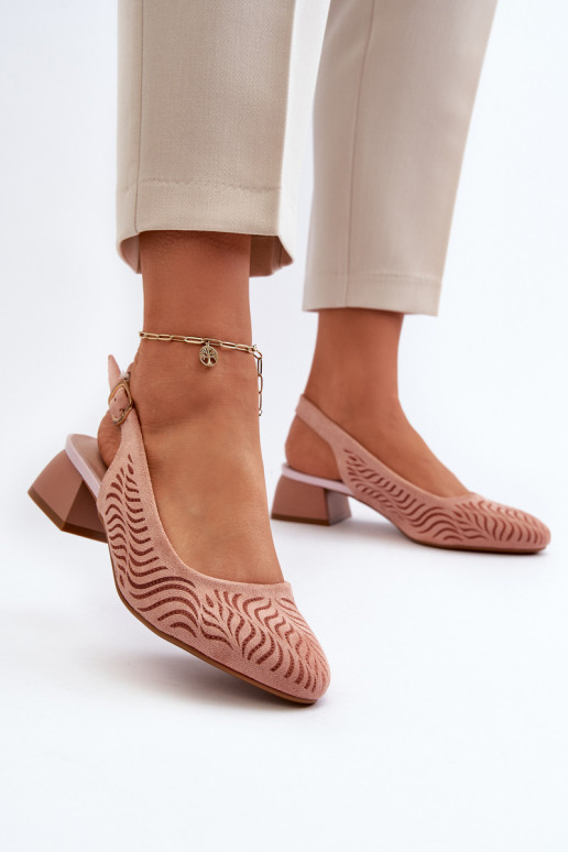 Bateliai su kulniukais Klocku rožinės spalvos Gemifa Bateliai su kulniukais Klocku rožinės spalvos Gemifa