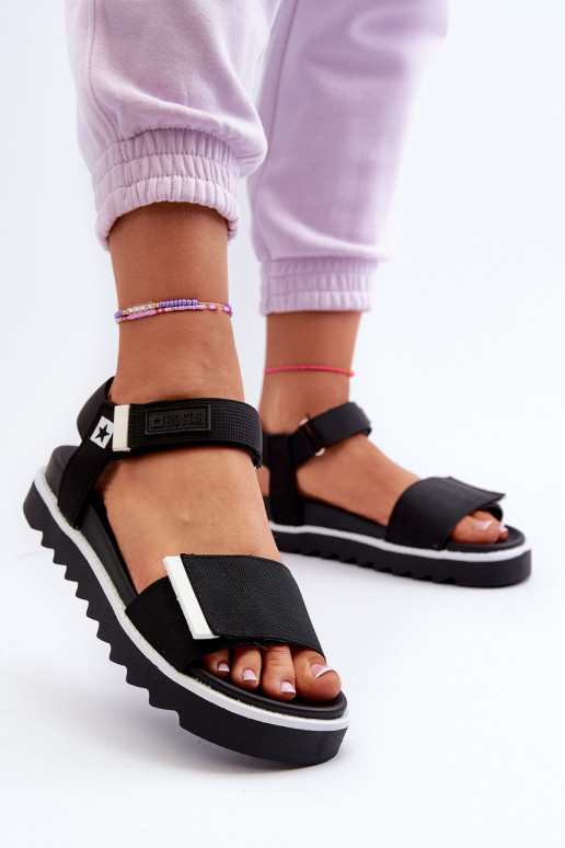 Moteriškos basutės su platforma Big Star NN274778 juodos spalvos