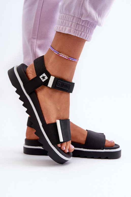 Moteriškos basutės su platforma Big Star NN274778 juodos spalvos