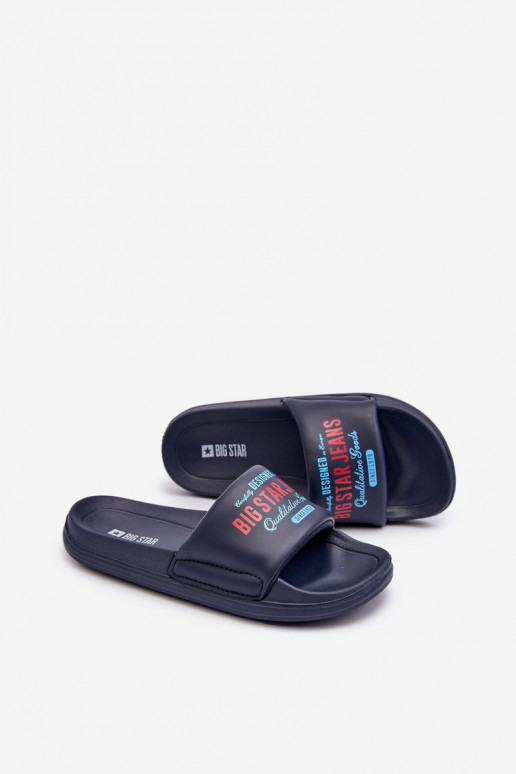 Lengvos šlepetės Šlepetės Vaikiški Big Star NN374516 tamsiai mėlynos spalvos