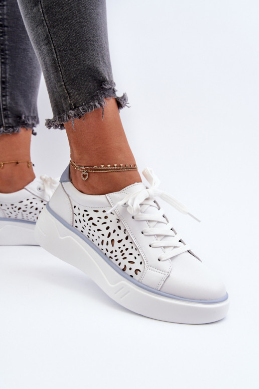 su aužūro elementais Sneakers modelio batai   su platforma   baltos spalvos Peilaeno