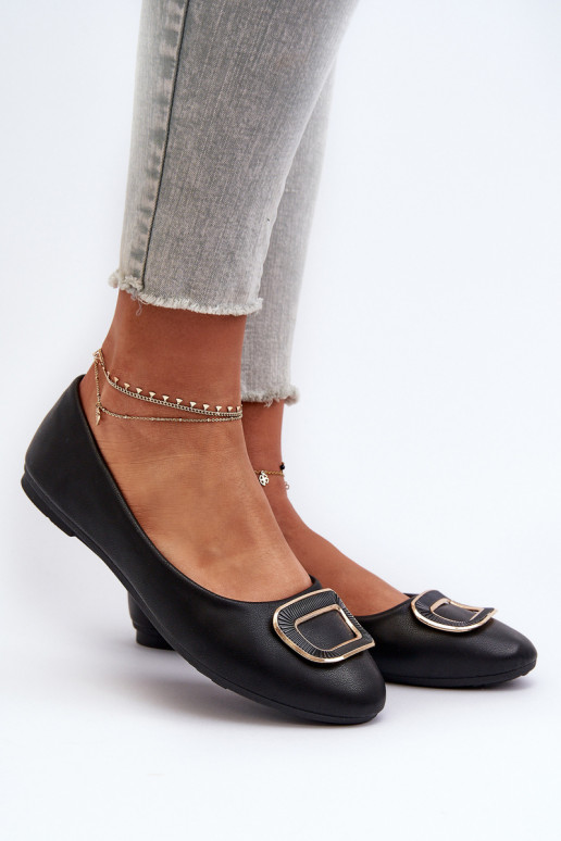 Balerinos su ornamentais Eko   juodos spalvos Enicoria