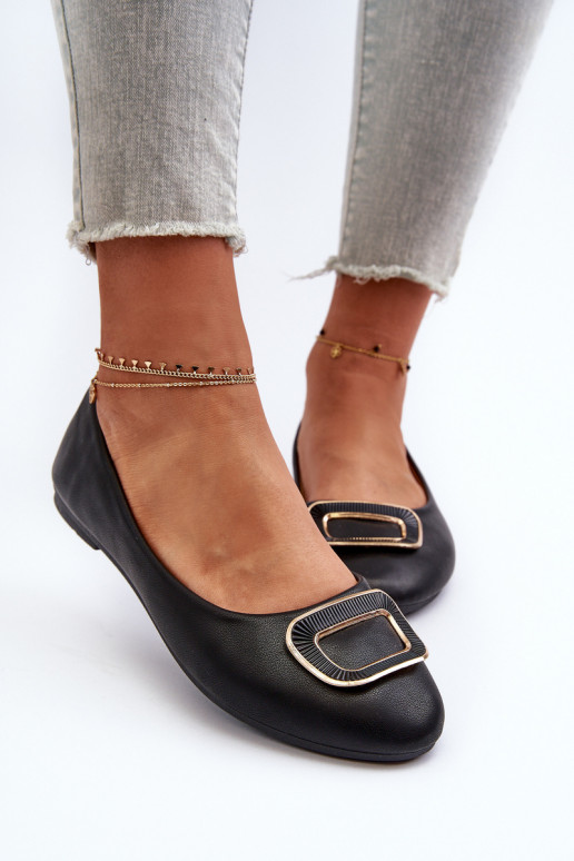 Balerinos su ornamentais Eko   juodos spalvos Enicoria