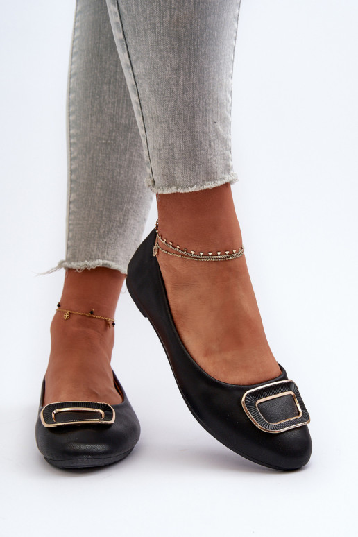 Balerinos su ornamentais Eko   juodos spalvos Enicoria