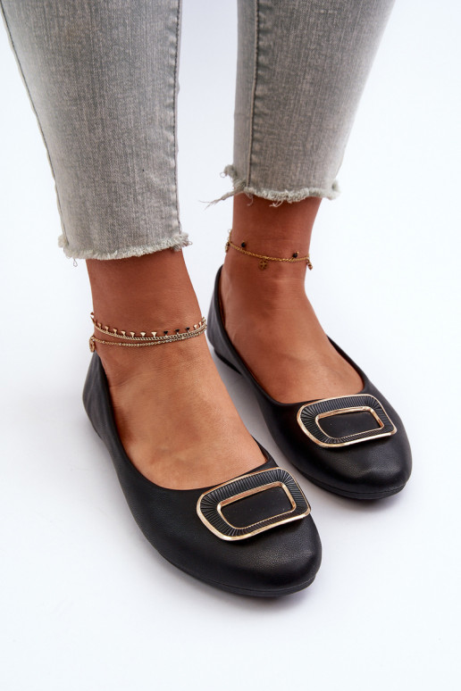 Balerinos su ornamentais Eko   juodos spalvos Enicoria