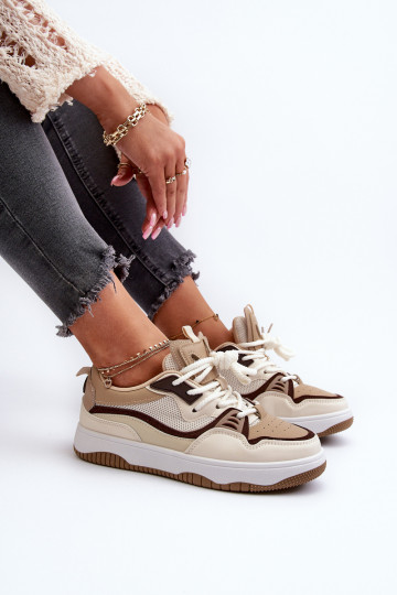 Sneakers modelio batai   su platforma rudos spalvos Etnaria 2