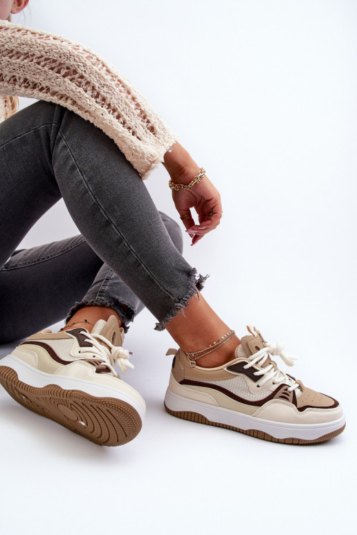 Sneakers modelio batai   su platforma rudos spalvos Etnaria Sneakers modelio batai   su platforma rudos spalvos Etnaria