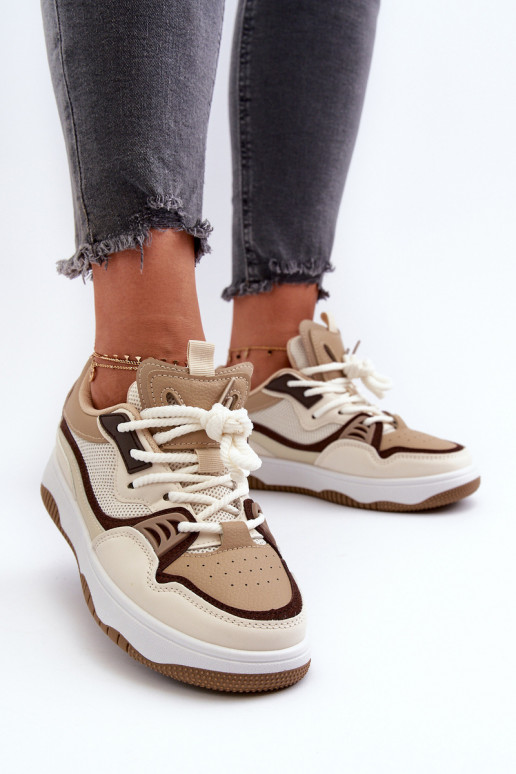 Sneakers modelio batai   su platforma rudos spalvos Etnaria Sneakers modelio batai   su platforma rudos spalvos Etnaria