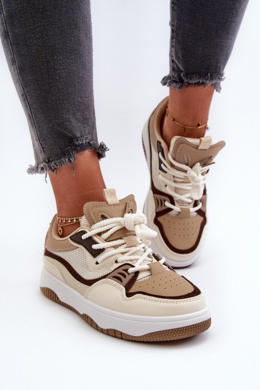 Sneakers modelio batai   su platforma rudos spalvos Etnaria Sneakers modelio batai   su platforma rudos spalvos Etnaria