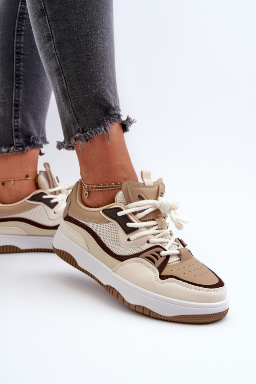 Sneakers modelio batai   su platforma rudos spalvos Etnaria Sneakers modelio batai   su platforma rudos spalvos Etnaria