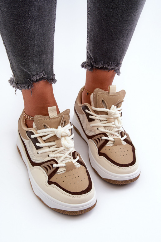 Sneakers modelio batai   su platforma rudos spalvos Etnaria Sneakers modelio batai   su platforma rudos spalvos Etnaria