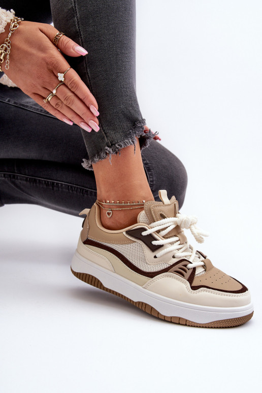 Sneakers modelio batai   su platforma rudos spalvos Etnaria Sneakers modelio batai   su platforma rudos spalvos Etnaria
