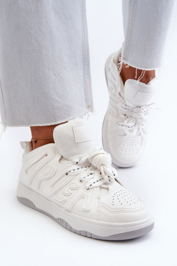 Sneakers modelio batai   iš dirbtinės odos baltos spalvos Berilla