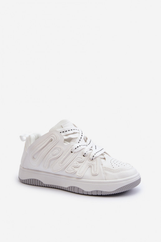 Sneakers modelio batai   iš dirbtinės odos baltos spalvos Berilla