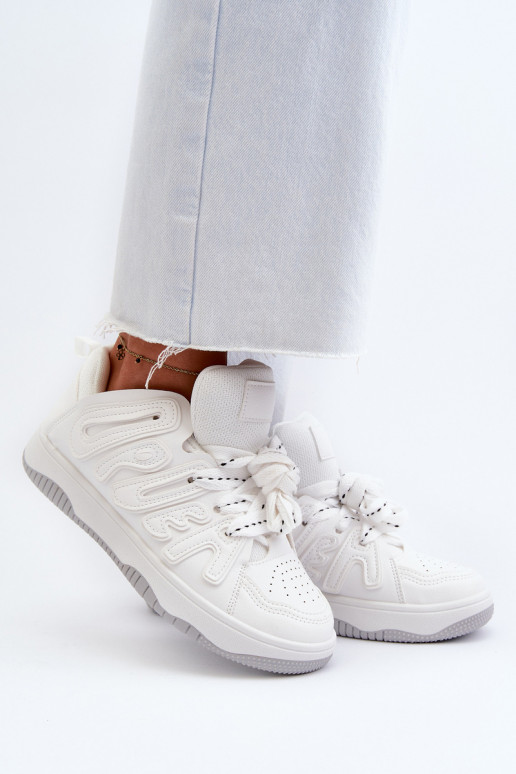 Sneakers modelio batai   iš dirbtinės odos baltos spalvos Berilla