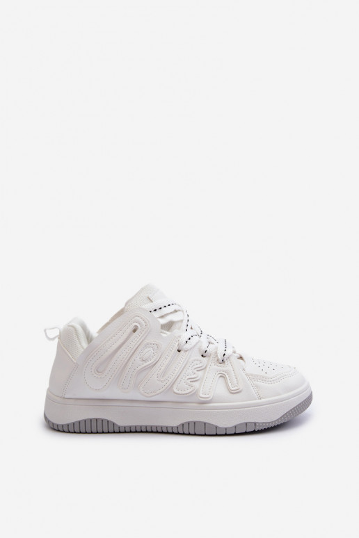 Sneakers modelio batai   iš dirbtinės odos baltos spalvos Berilla