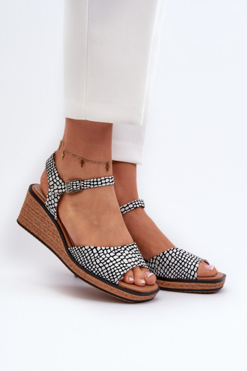 Platforminės basutės Sergio Leone SK303 Baltos-juodos spalvos 2