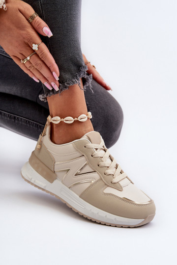Sneakers modelio batai   iš dirbtinės odos smėlio spalvos Kaimans 2