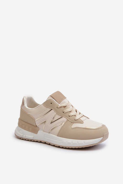 Sneakers modelio batai   iš dirbtinės odos smėlio spalvos Kaimans