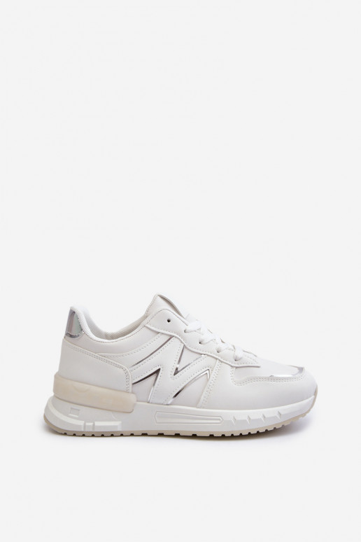 Sneakers modelio batai   iš dirbtinės odos baltos spalvos Kaimans
