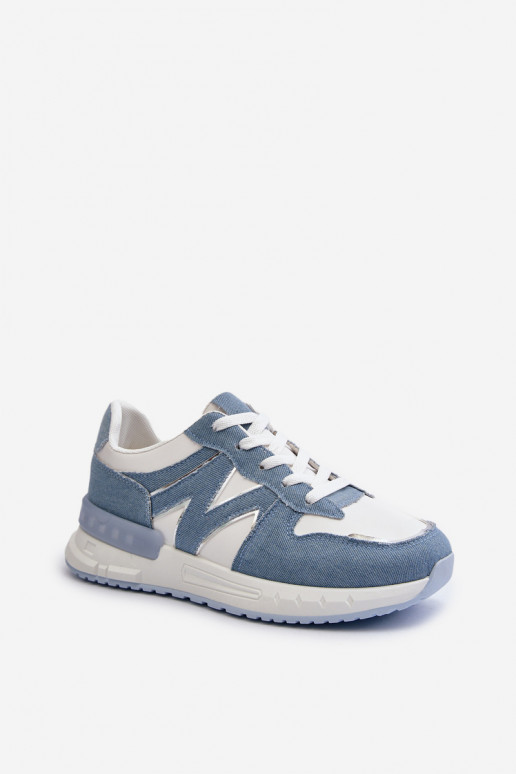 Džinso medžiagos Sneakers modelio batai   iš dirbtinės odos mėlynos spalvos Kaimans