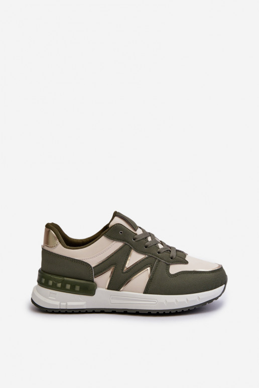 Sneakers modelio batai   iš dirbtinės odos žalios spalvos Kaimans