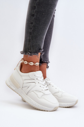Sneakers modelio batai   iš dirbtinės odos baltos spalvos Vinelli 2
