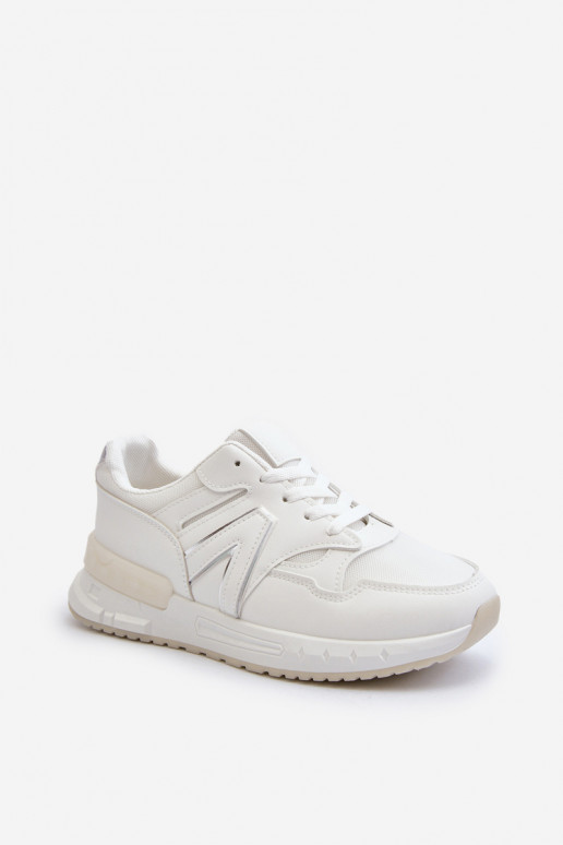 Sneakers modelio batai   iš dirbtinės odos baltos spalvos Vinelli