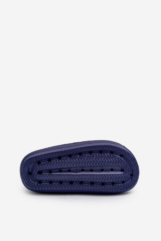 Lengvos šlepetės basutės su lipniais užsegimais ProWater PRO-24-05-01K tamsiai mėlynos spalvos Lengvos šlepetės basutės su lipniais užsegimais ProWater PRO-24-05-01K tamsiai mėlynos spalvos