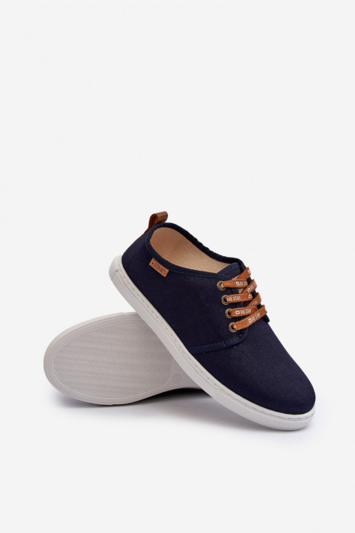 Sportbačiai Vyriški laisvalaikio batai Big Star NN176002 Memory Foam System tamsiai mėlynos spalvos