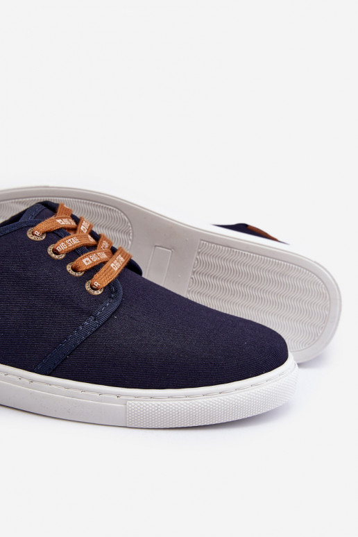 Sportbačiai Vyriški laisvalaikio batai Big Star NN176002 Memory Foam System tamsiai mėlynos spalvos