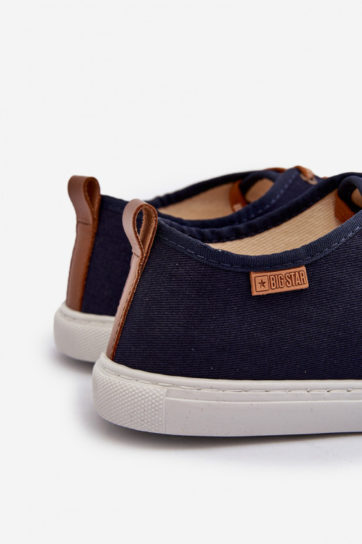 Sportbačiai Vyriški laisvalaikio batai Big Star NN176002 Memory Foam System tamsiai mėlynos spalvos