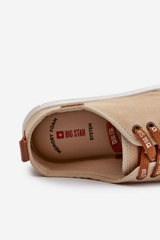 Sportbačiai Vyriški laisvalaikio batai Big Star NN176001 Memory Foam System smėlio spalvos