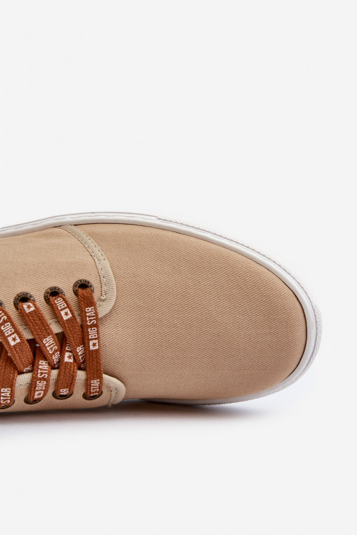 Sportbačiai Vyriški laisvalaikio batai Big Star NN176001 Memory Foam System smėlio spalvos