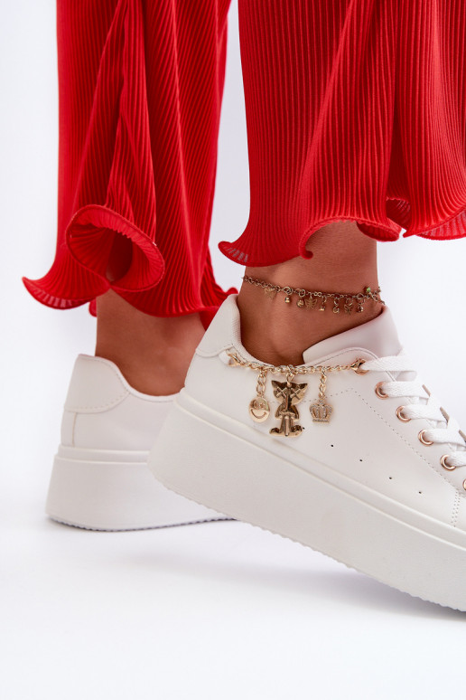 Sneakers modelio batai   su platforma  baltos spalvos Tivissa