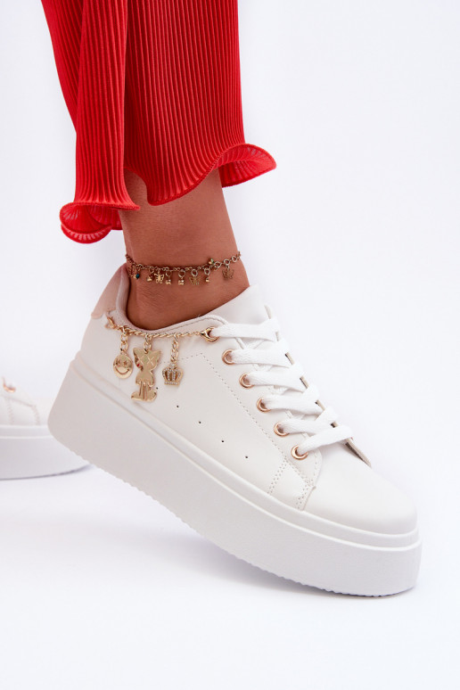 Sneakers modelio batai   su platforma šviesiai smėlio spalvos Tivissa