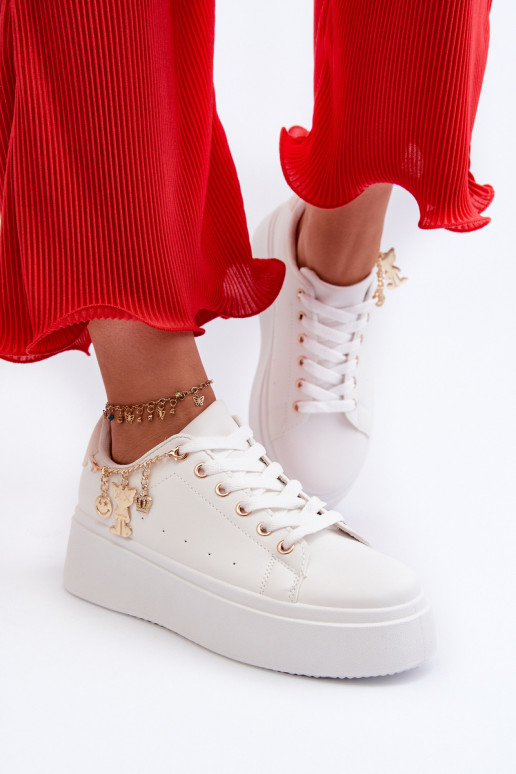 Sneakers modelio batai   su platforma šviesiai smėlio spalvos Tivissa