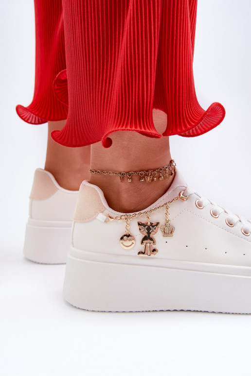 Sneakers modelio batai   su platforma šviesiai smėlio spalvos Tivissa