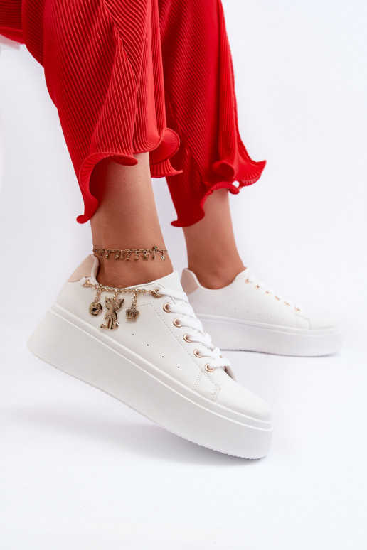Sneakers modelio batai   su platforma šviesiai smėlio spalvos Tivissa