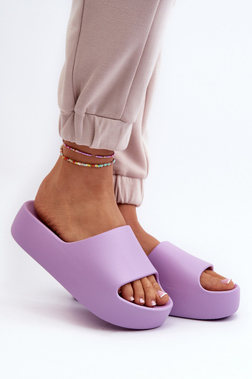 Šlepetės su masyviu padu Violetinės spalvos Oreithano