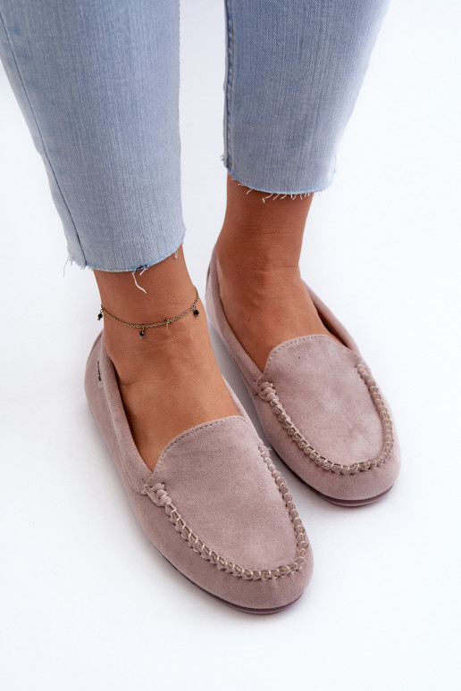 Moteriški ekologiški zomšiniai mokasinai, purpurinė Amrutia