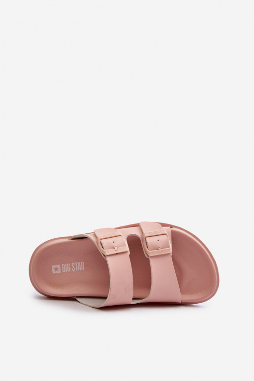 Lengvos šlepetės   su sagtimis Big Star NN274A753 rožinės spalvos