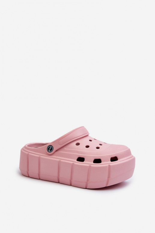 Lengvos šlepetės Moteriškos šlepetės su platforma rožinės spalvos Itubia